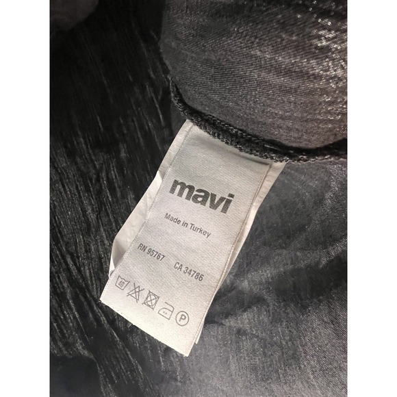 Mavi Denim‎ Shirt Jacket Small Long Sleeve Button Up Pockets Black NEW - Picture 2 of 9